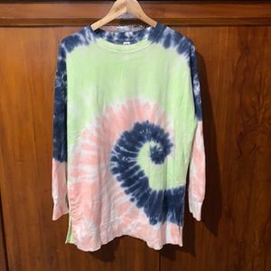Old Navy Tie Dye Oversized Vintage Tunic Sweatshirt Top Specialty Dyed S
